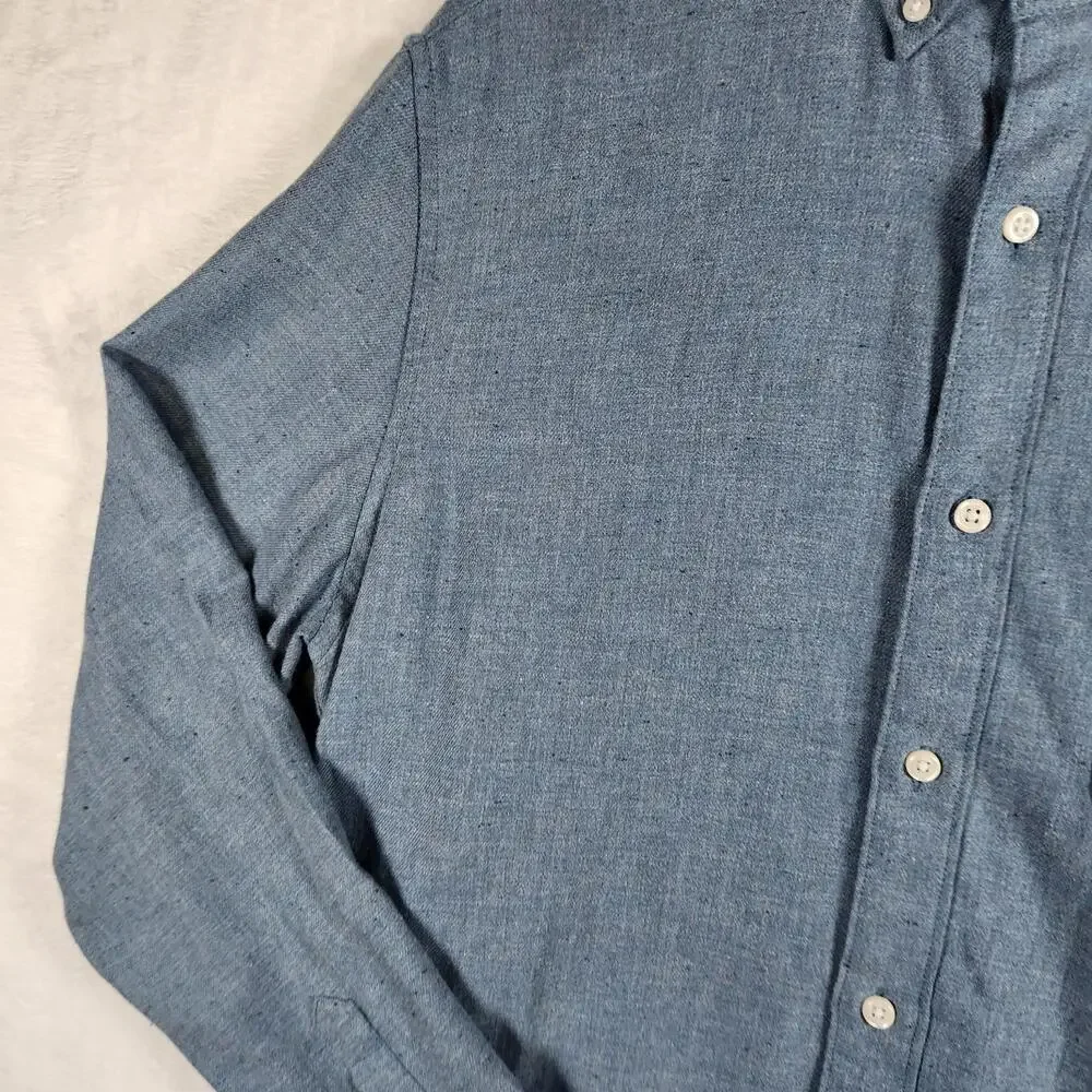 J Crew Classic Long Sleeve Button‎ Up Shirt Blue Size Medium